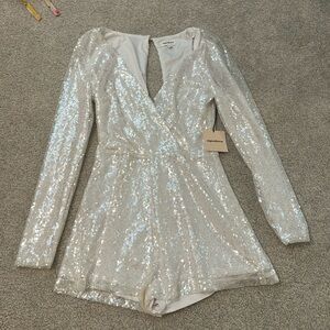 Superdown Sequin romper